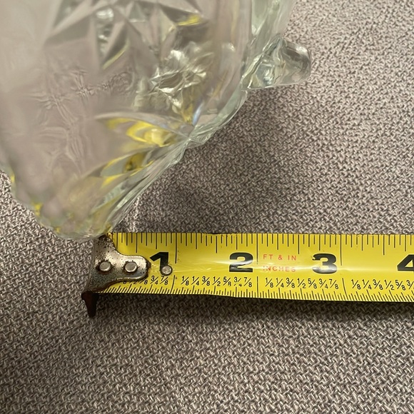 Vintage 1960’s Anchor Hocking Footed Crystal Cut Glass Bowl - Picture 8 of 9